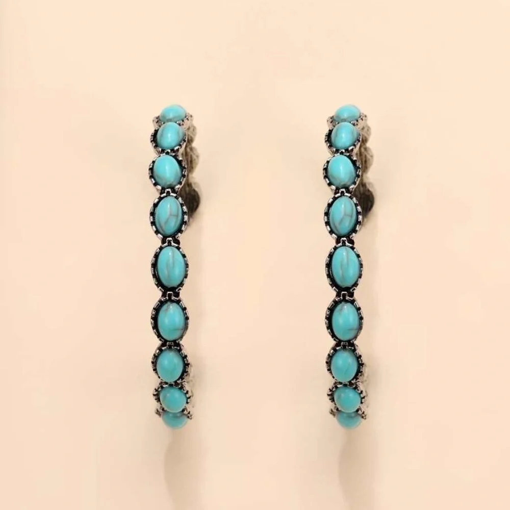 Turquoise Hoop Earrings
